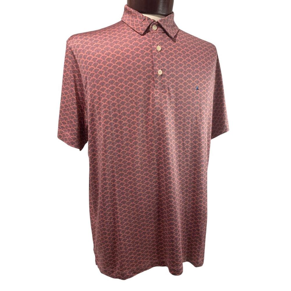 Large Tailor Vintage Mens New UPF 50+ Golf Polo Shirt Pink Blue